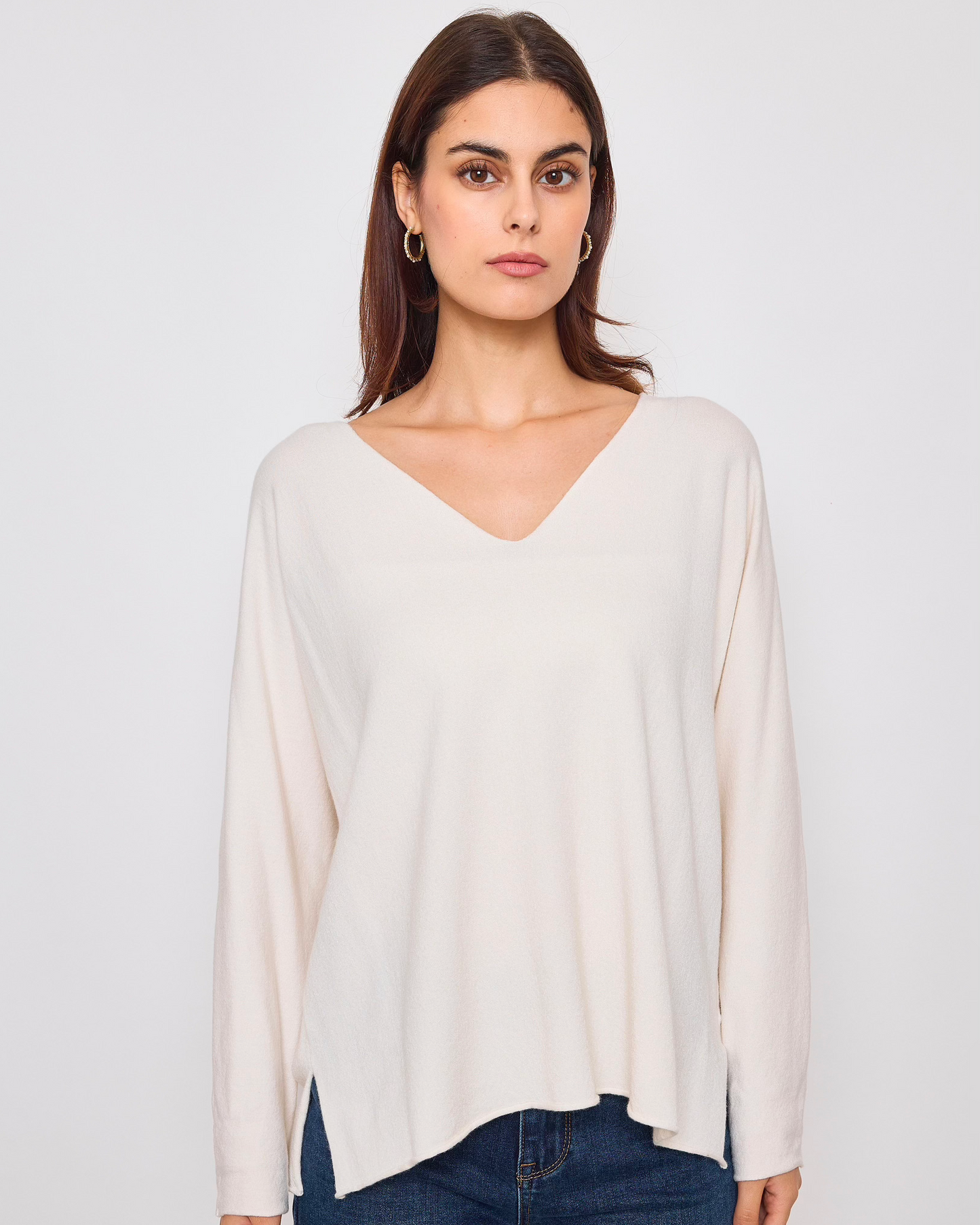 Sunny Studio Paris Amalia V Neck - Ecru