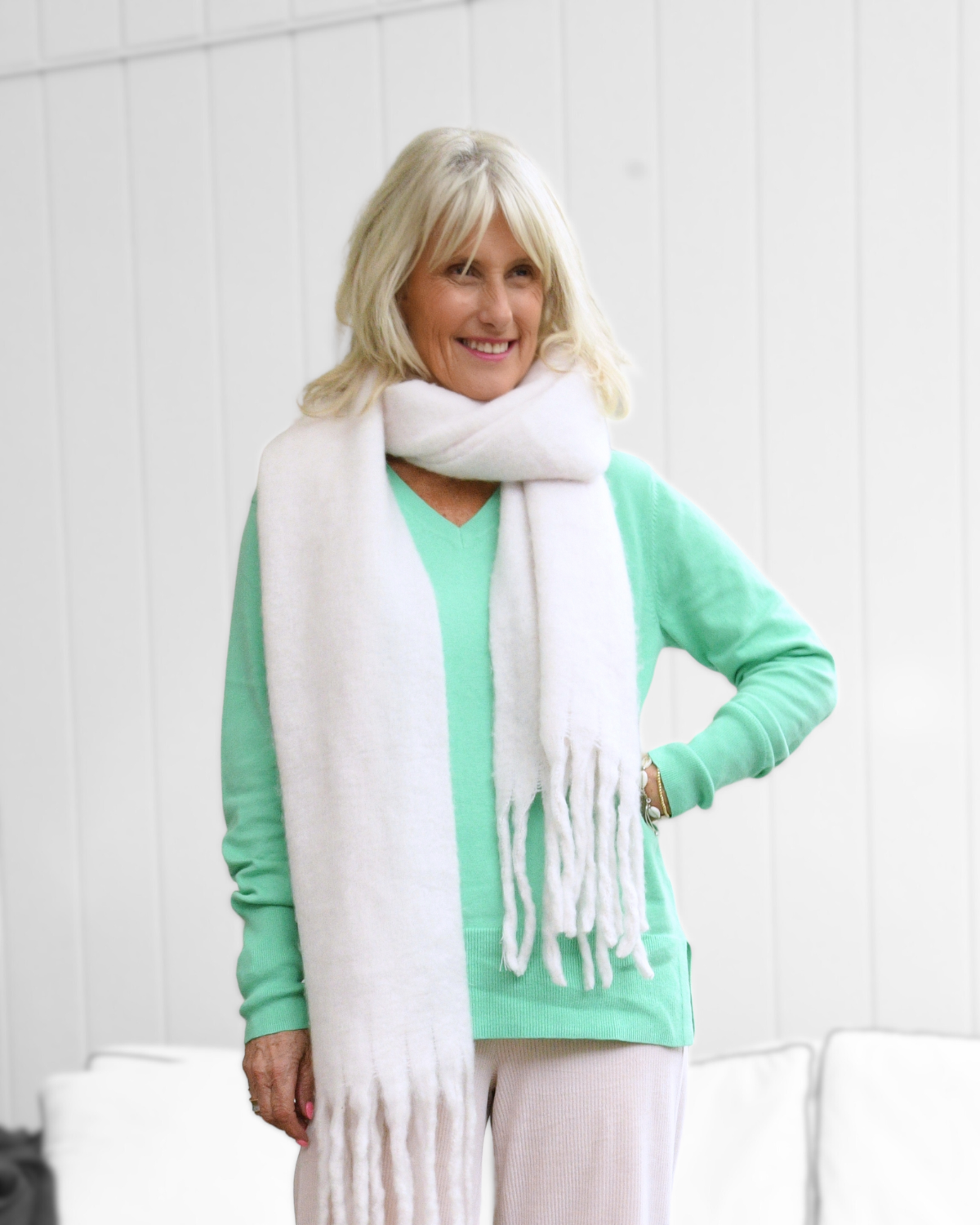 Milson Bella V Neck - Menthol