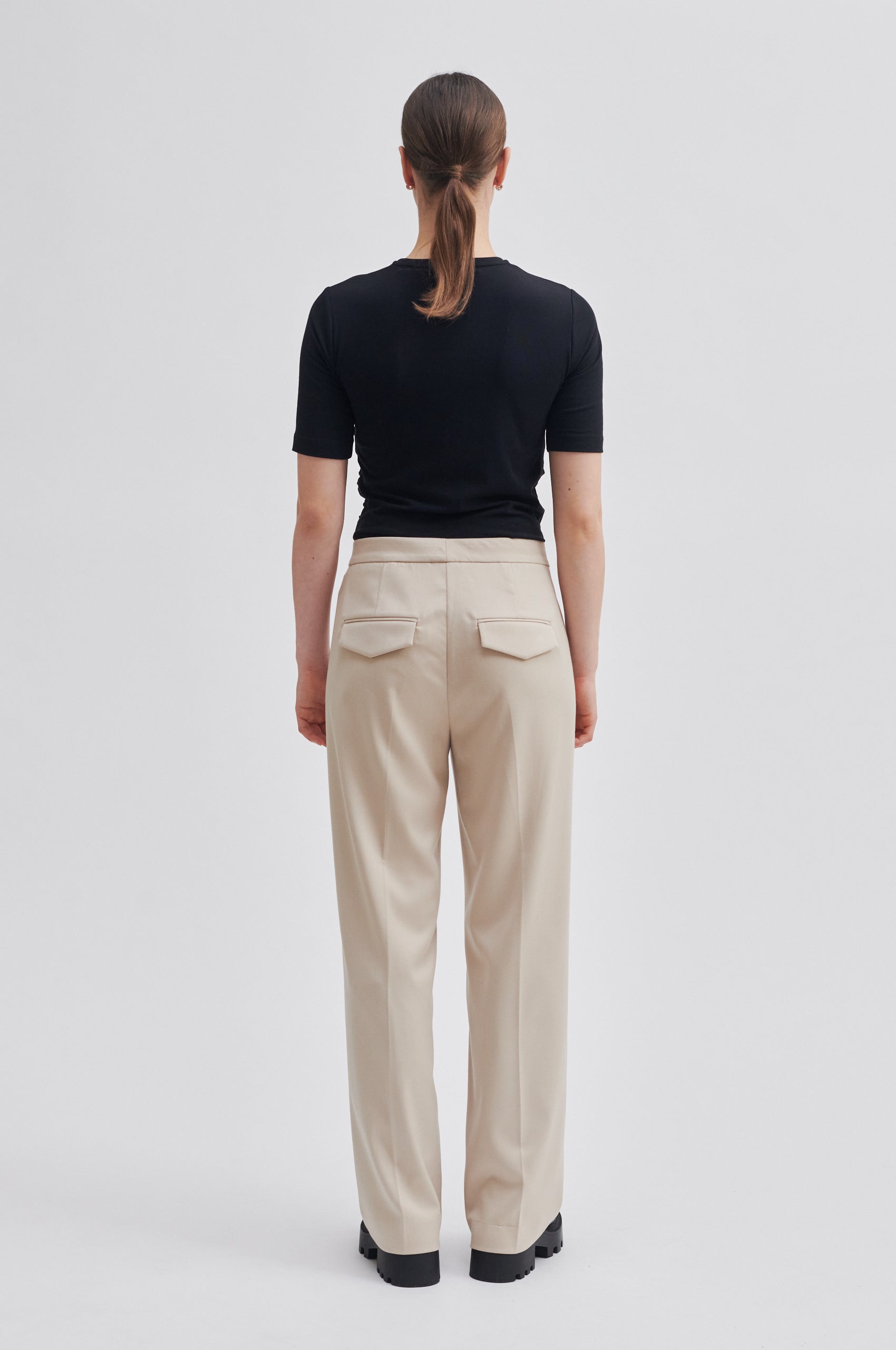 Second Female Kaleem Straight Trousers - Oxford Tan