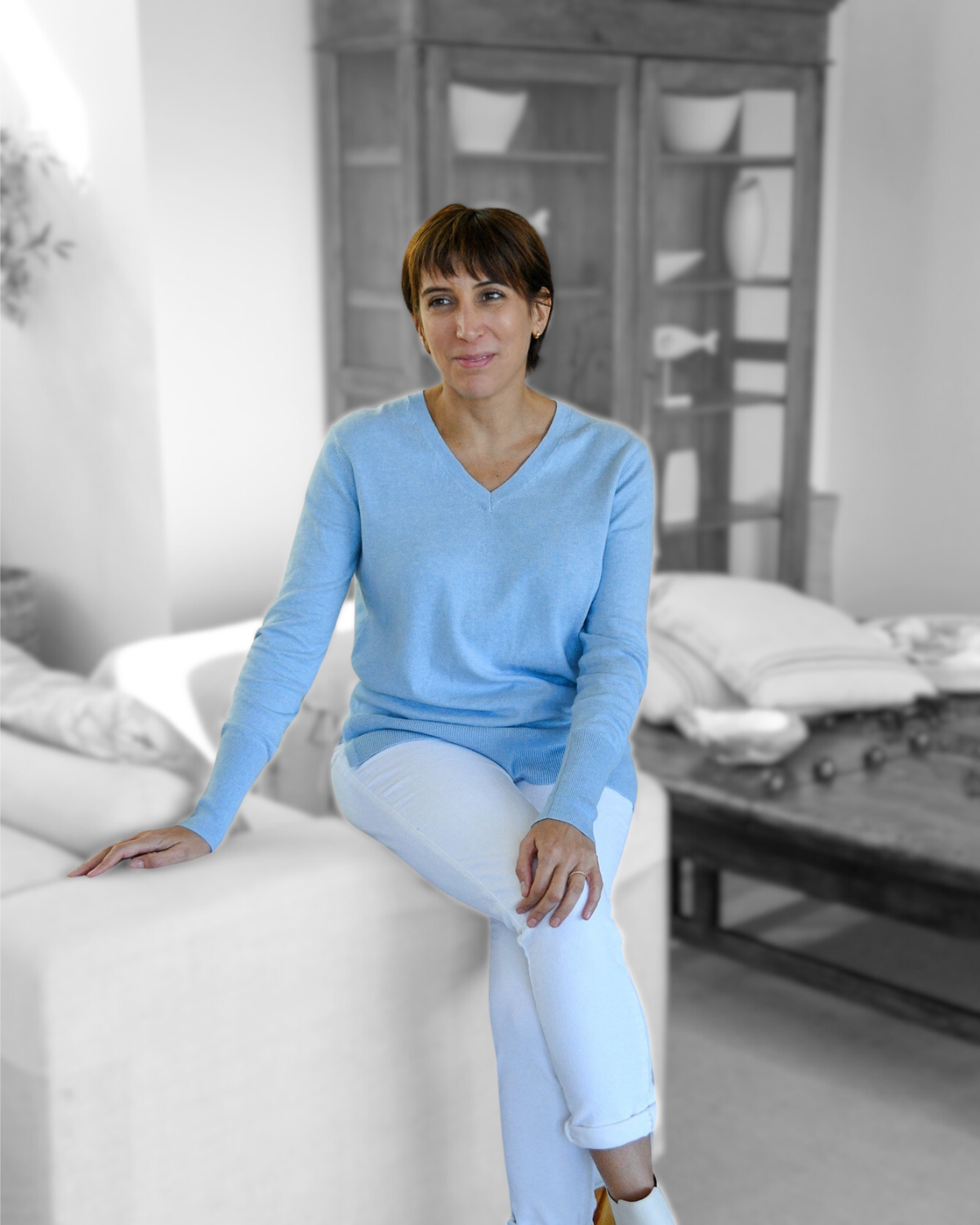 Milson Bella V Neck - Air Blue