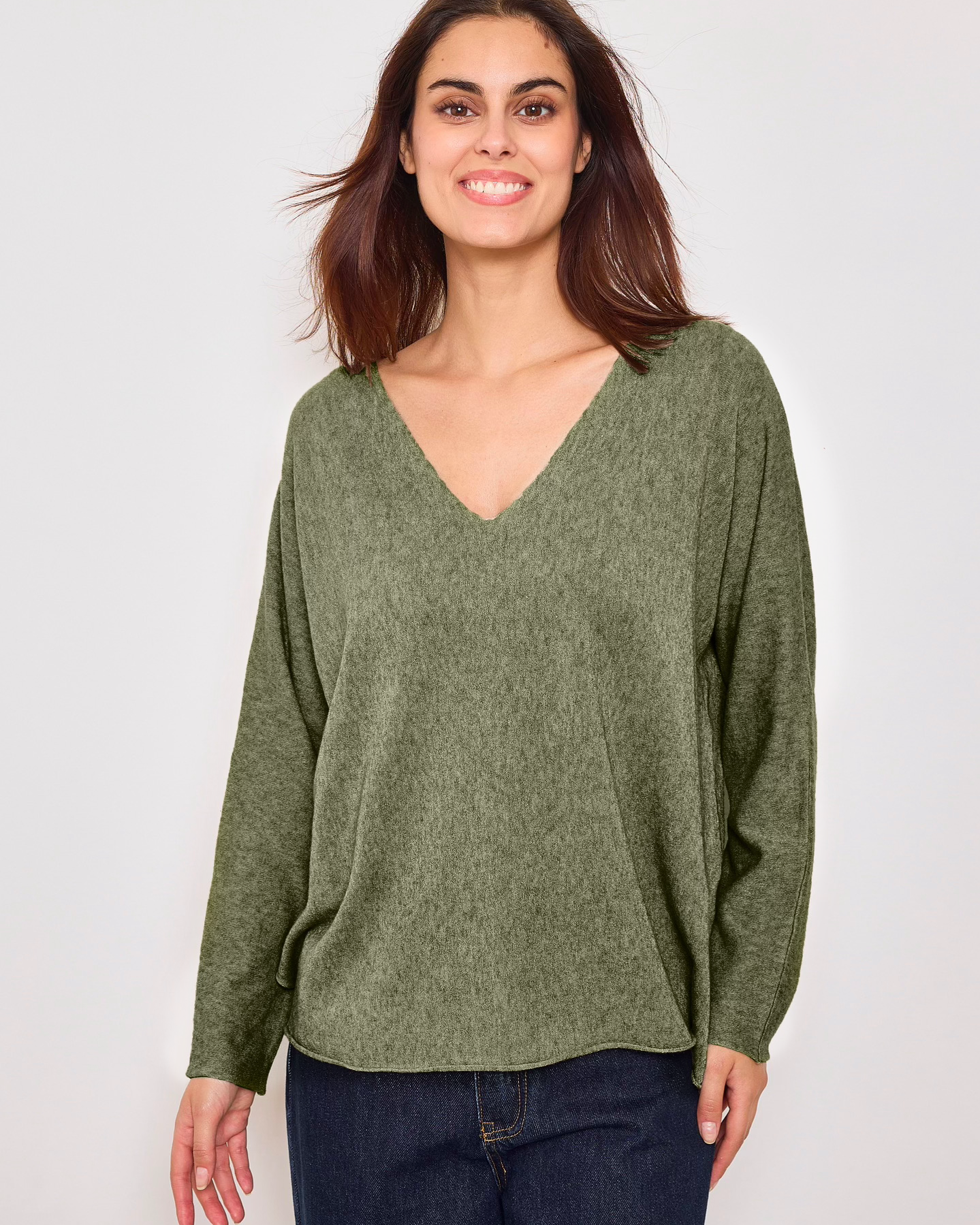 Sunny Studio Paris Amalia V Neck - Khaki