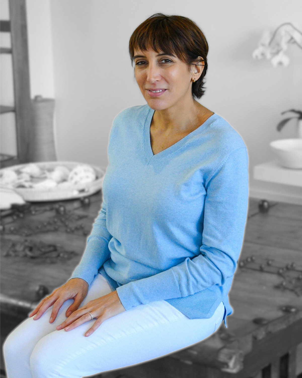 Milson Bella V Neck - Air Blue