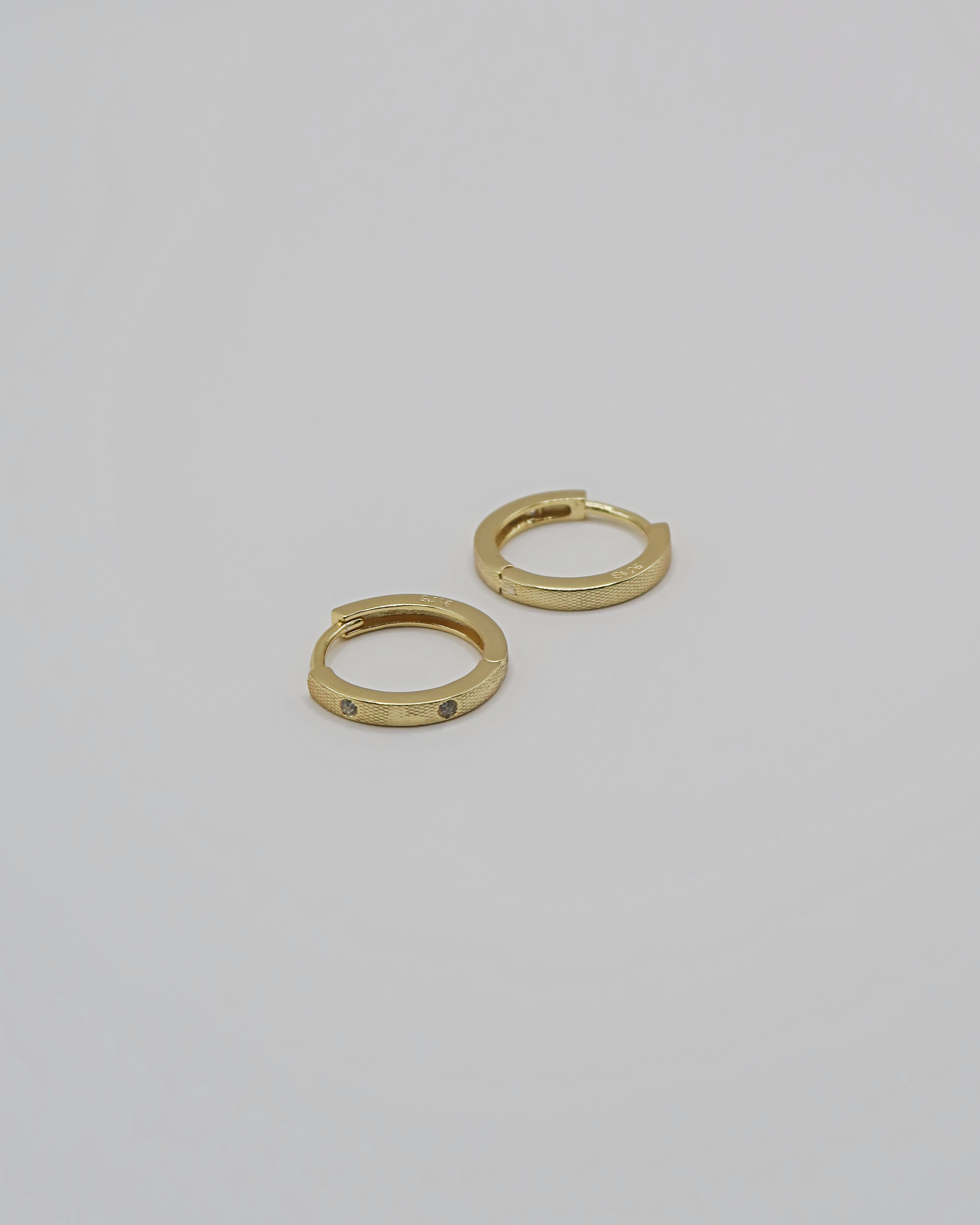 Humbleworks Garner Classic Zircon Hoop Earrings - Gold