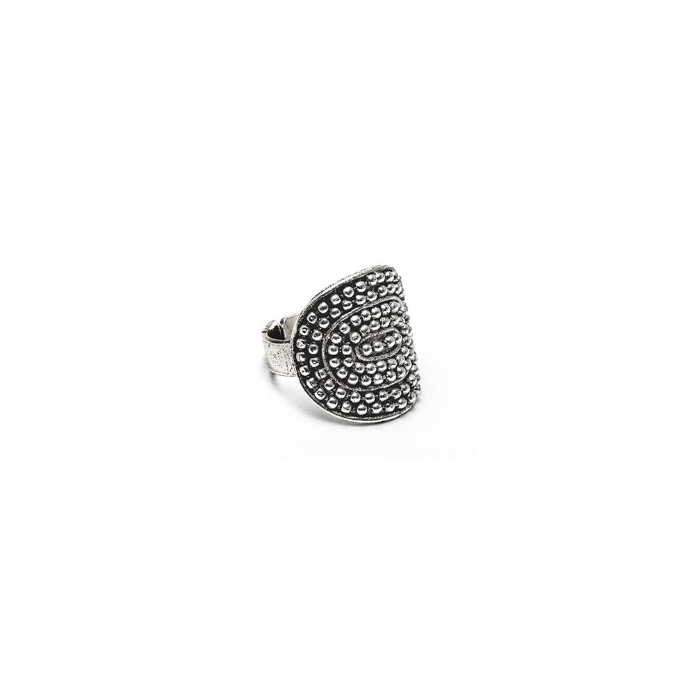 Vestopazzo Small Shield Ring (MI5048) - Silver