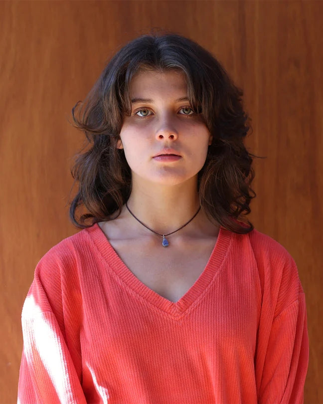 Maya Melbourne Stella Corduroy V-Neck Top - Lipstick