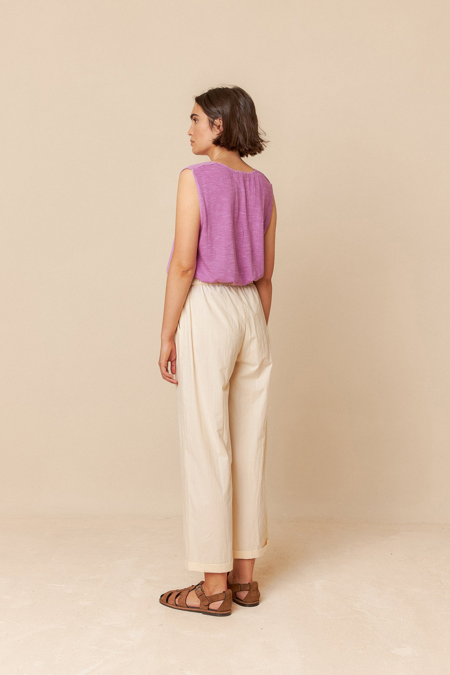 Indi & Cold Poplin Crop Pant (NJ291) - Crudo