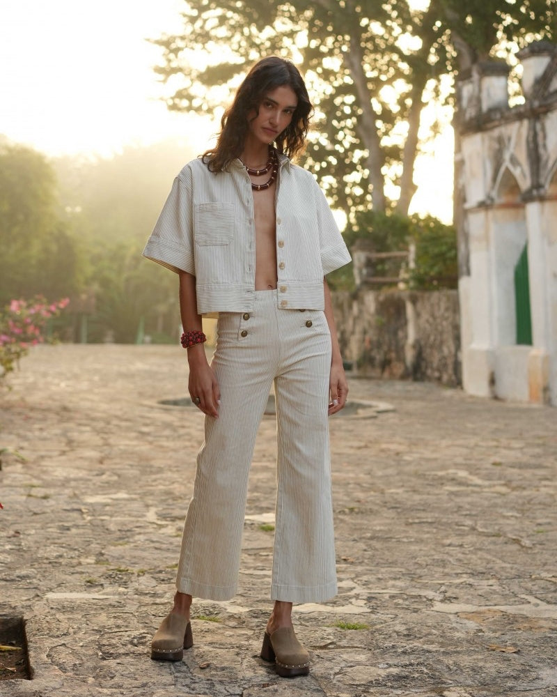 Oraije Paris Victorine Jean - Vert Stripe
