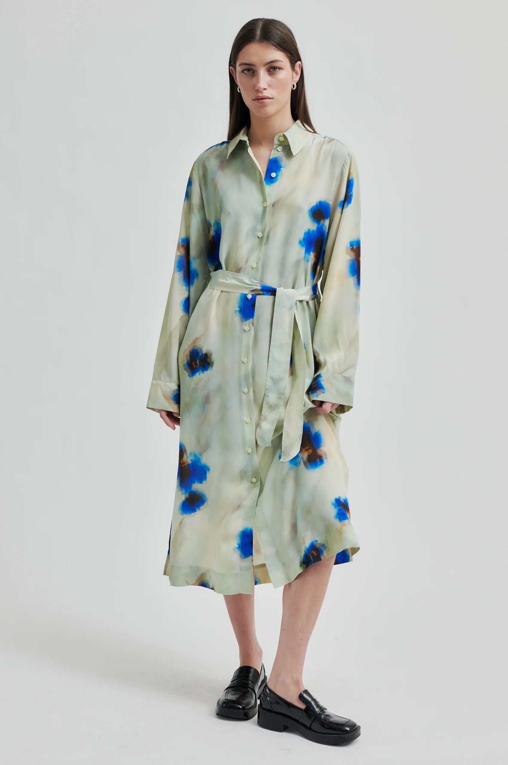 second female shirt dress Second Female Claud Midi Dress
