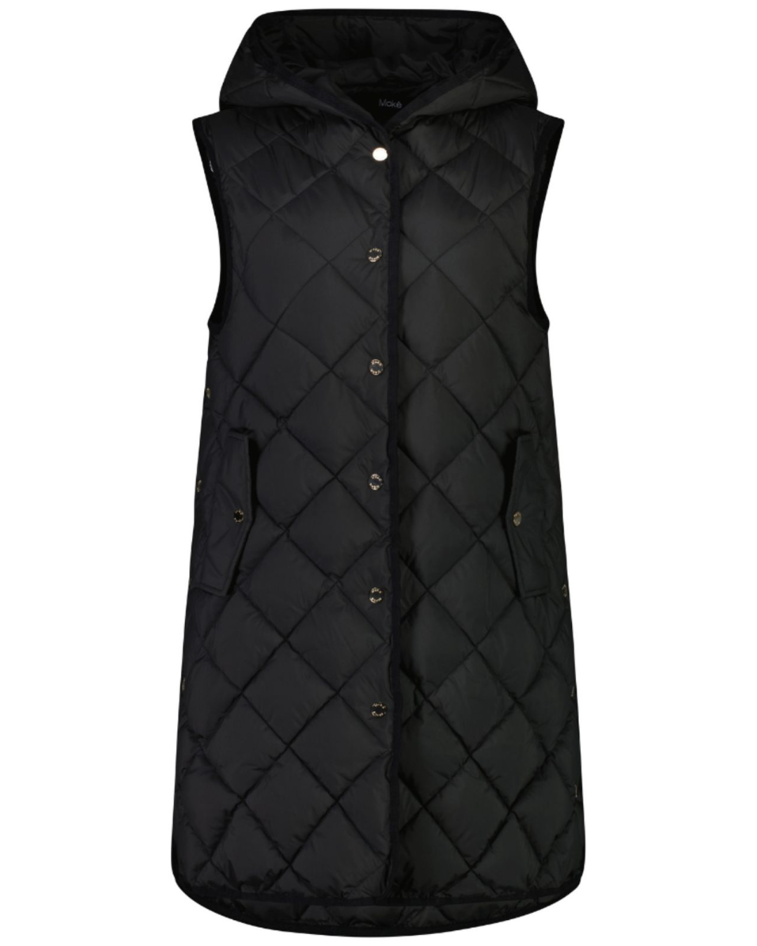 Moke Mae Long Vest - Black