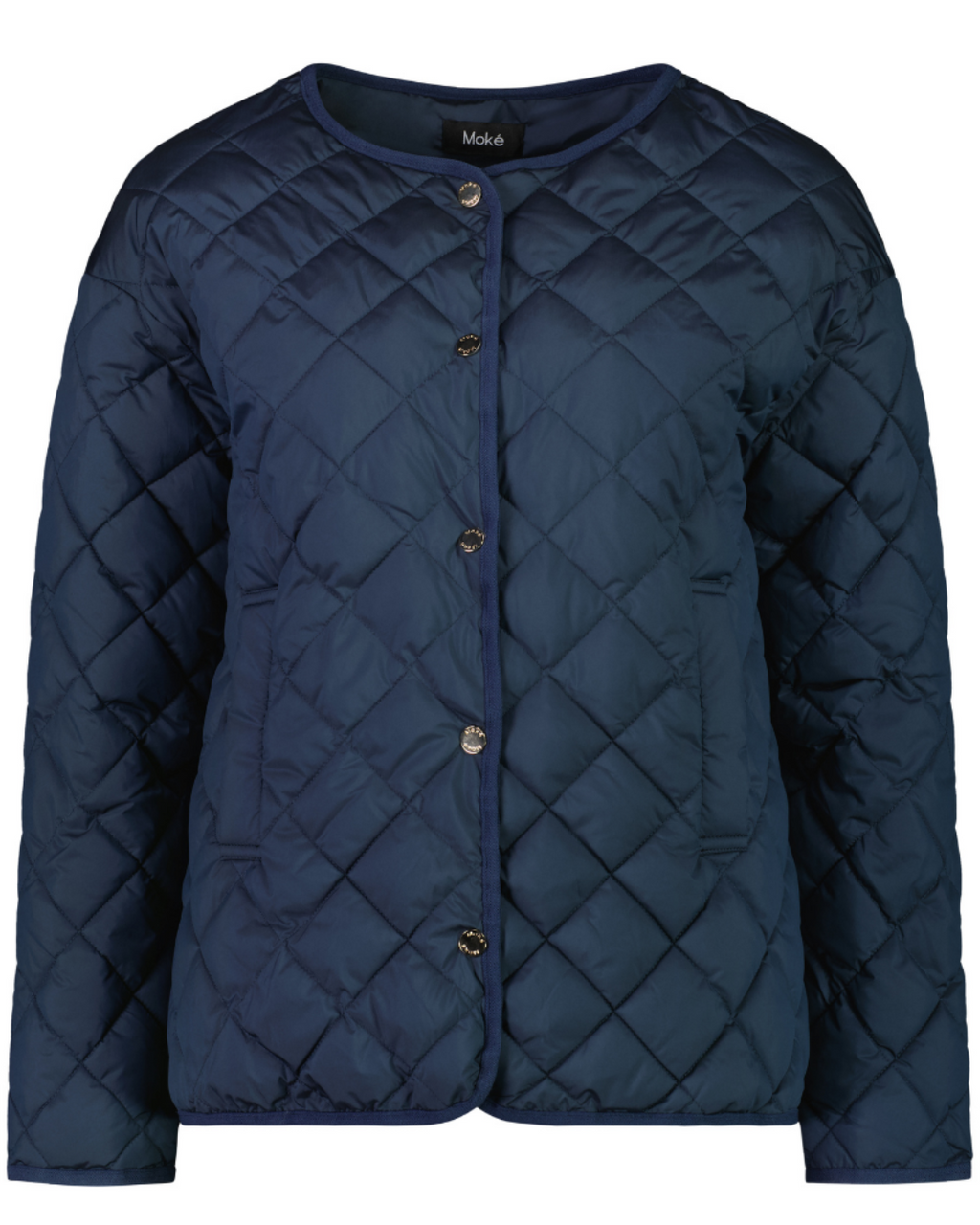 Moke Margot Quilted Jacket - Midnight Blue