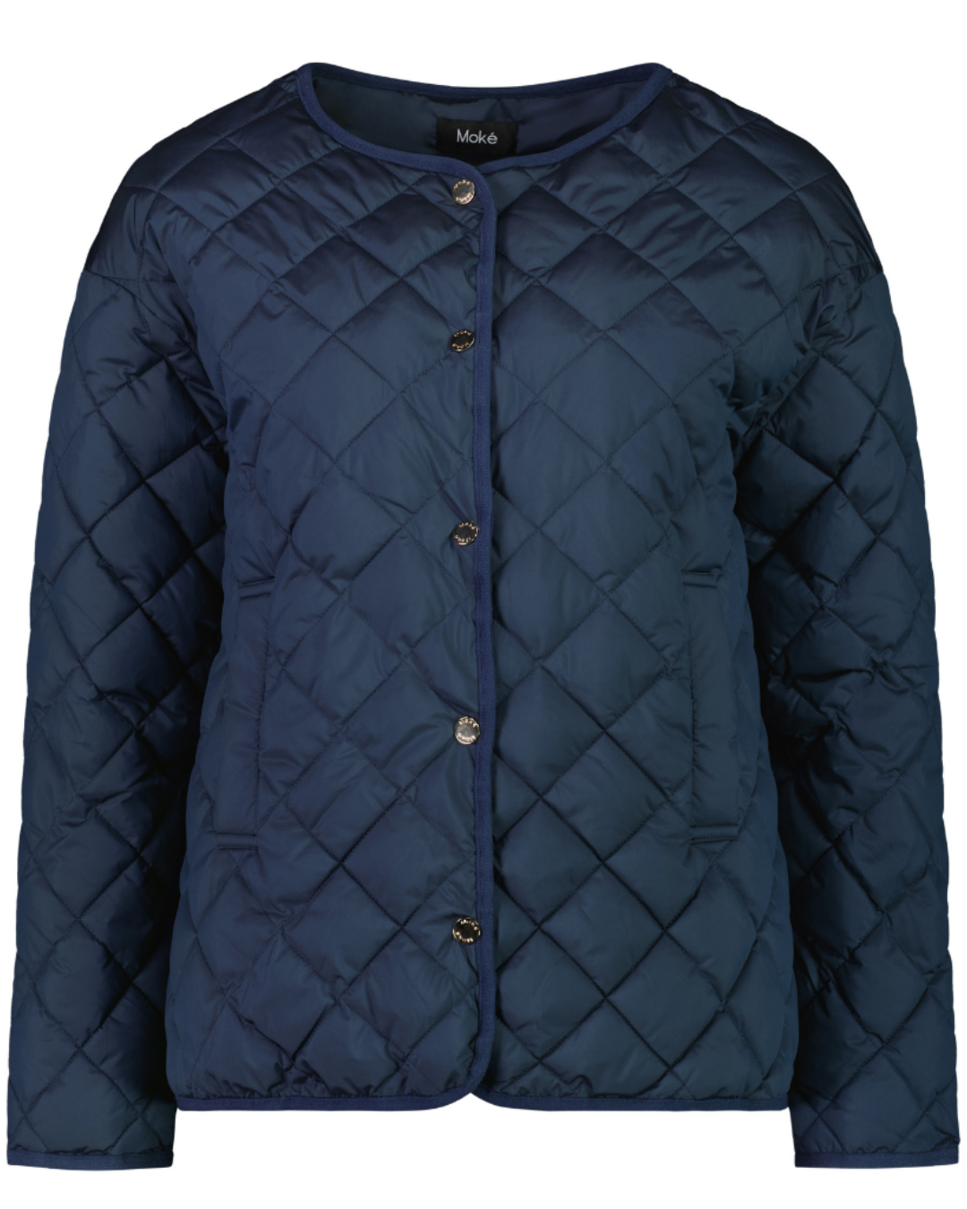 Moke Margot Quilted Jacket - Midnight Blue