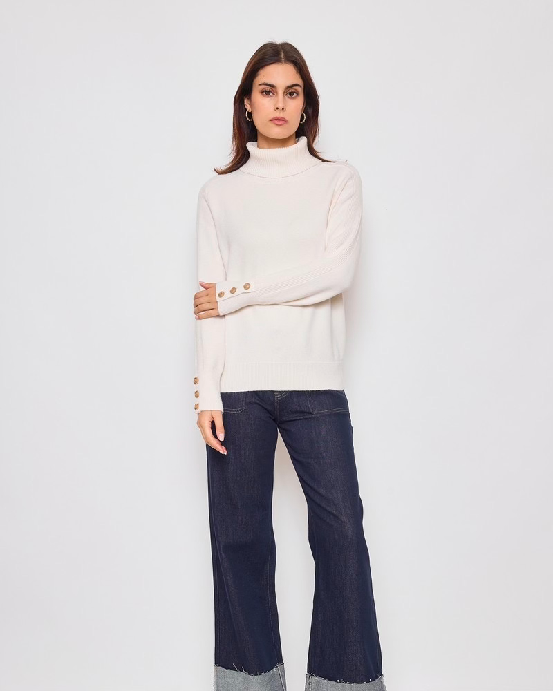 Sunny Studio Paris Melina Turtleneck - Ecru