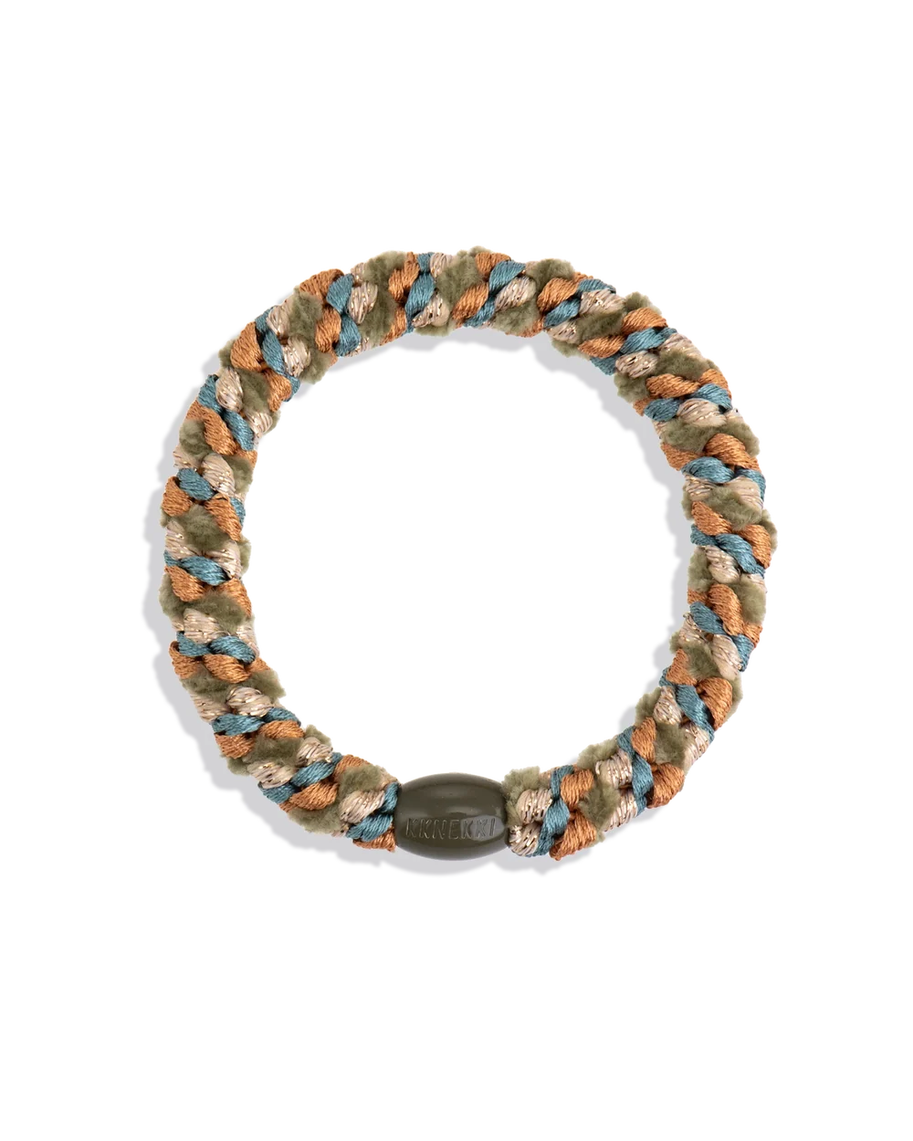 KKNEKKI HAIR TIES - Teal Camo Giltter