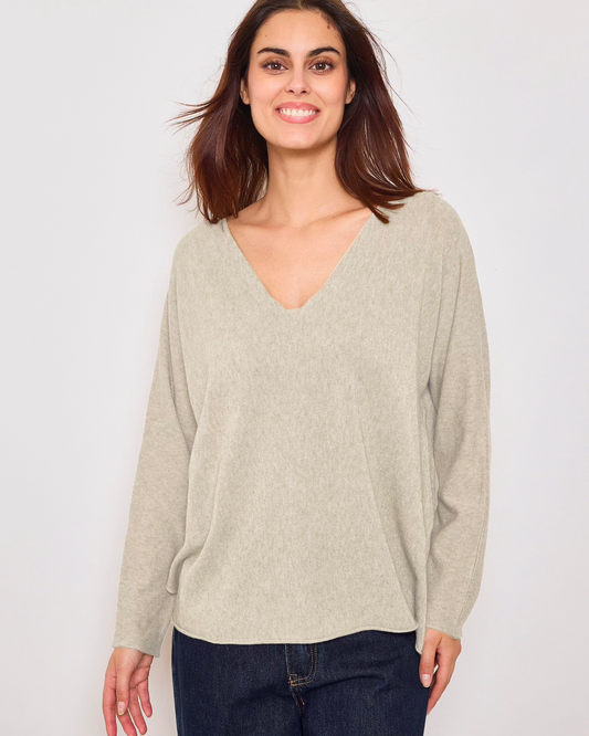 Sunny Studio Paris Amalia V Neck - Beige