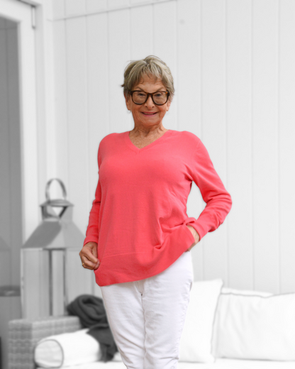 Milson Bella V Neck - Alpine Rose