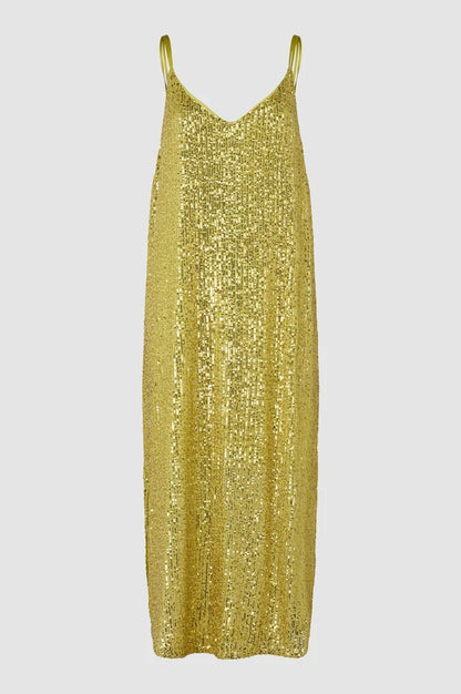 Second Female Shine On Slipdress - Golden Olive