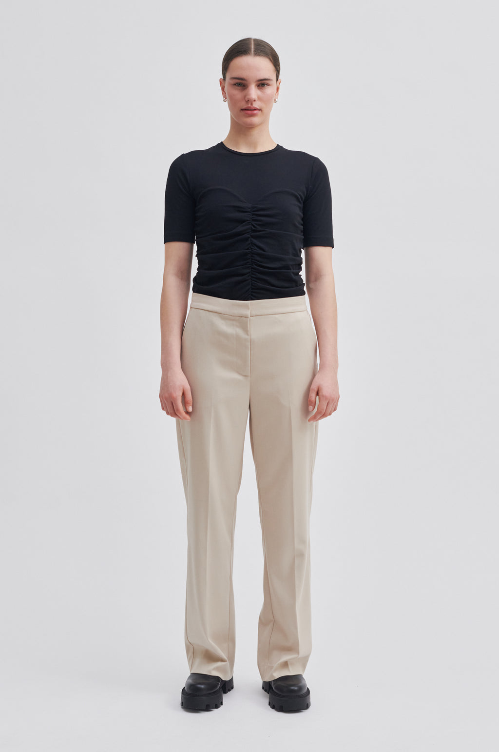 Second Female Kaleem Straight Trousers - Oxford Tan