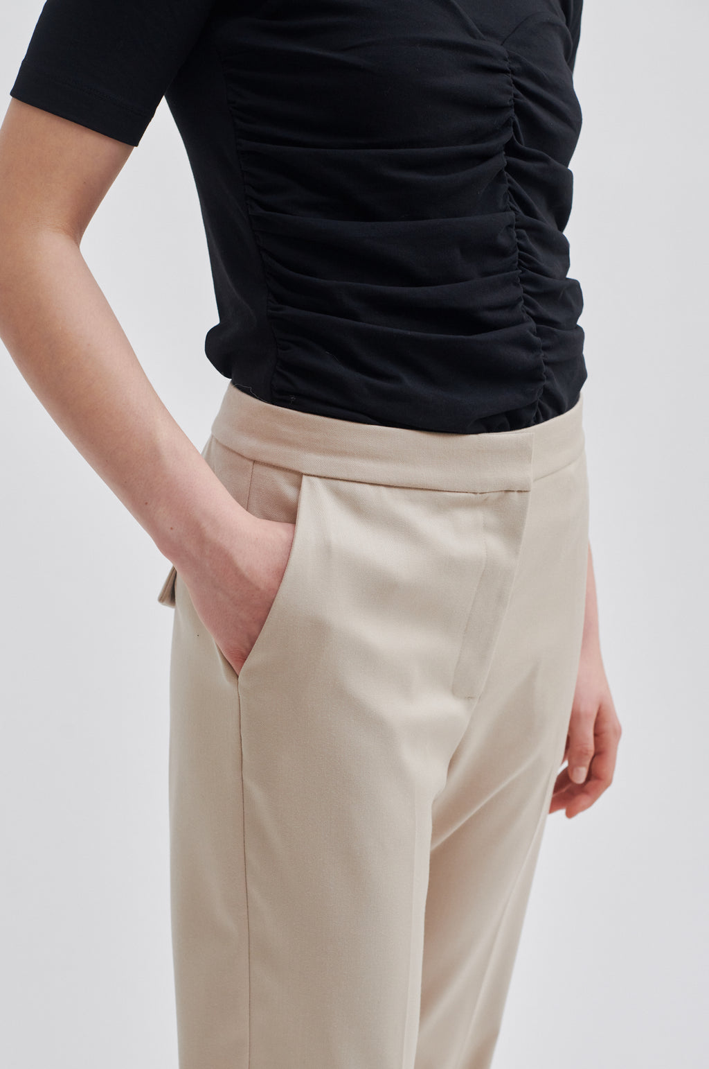 Second Female Kaleem Straight Trousers - Oxford Tan