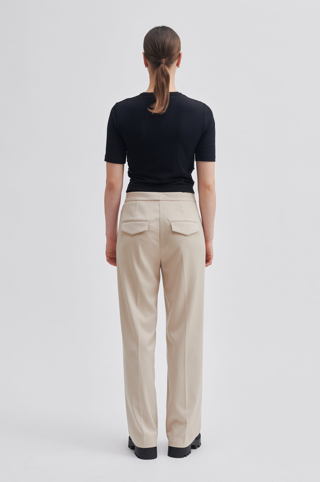 Second Female Kaleem Straight Trousers - Oxford Tan