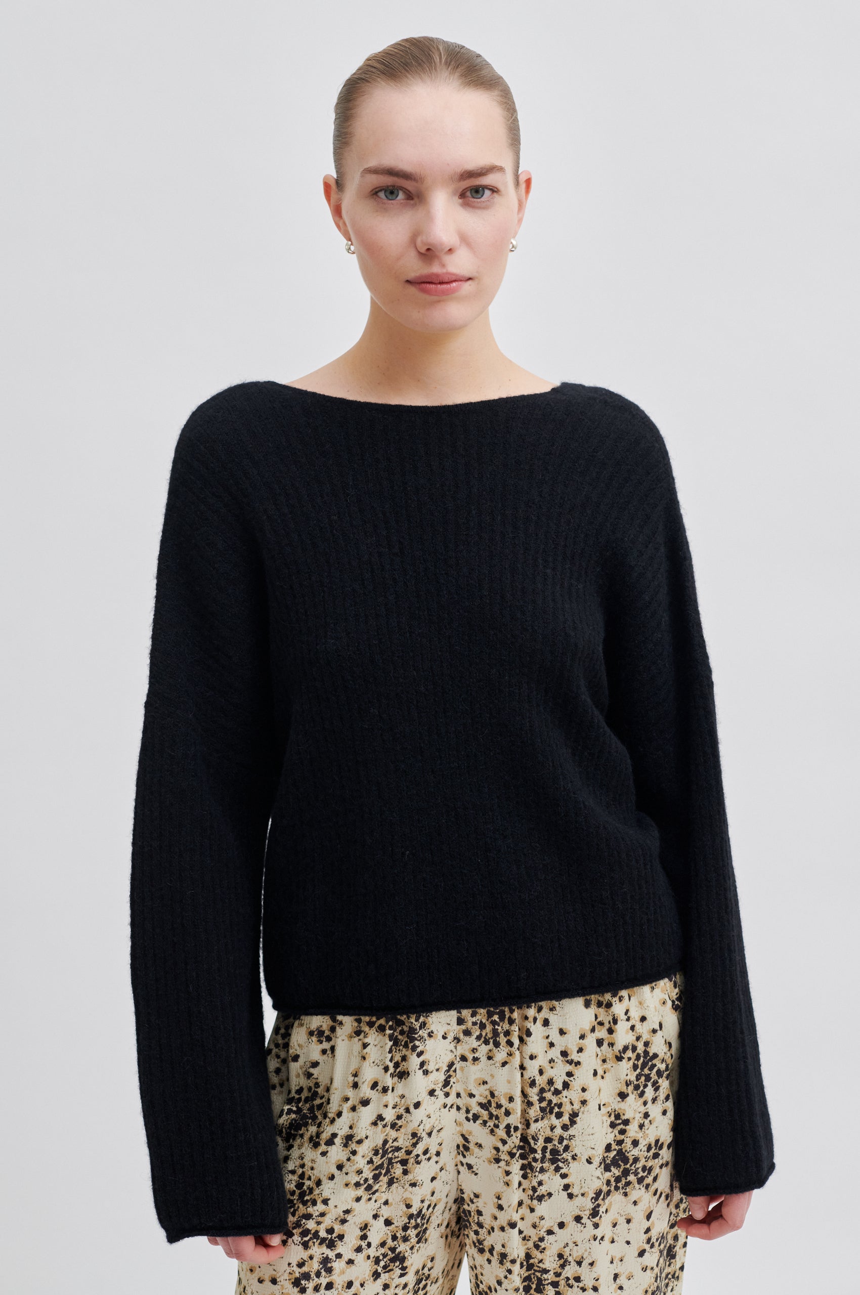 Second Female Ymma Knit Open Back - Black