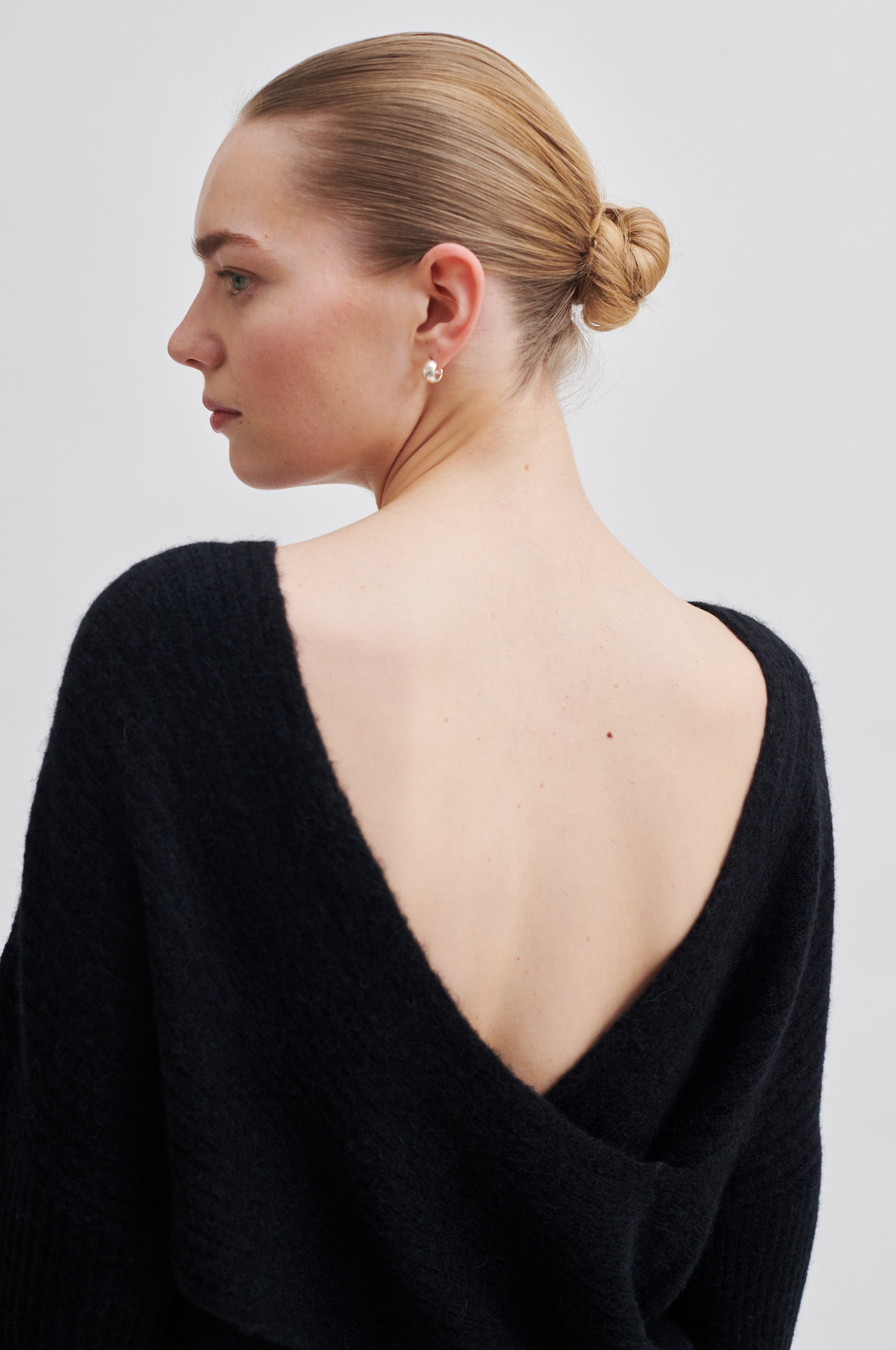 Second Female Ymma Knit Open Back - Black