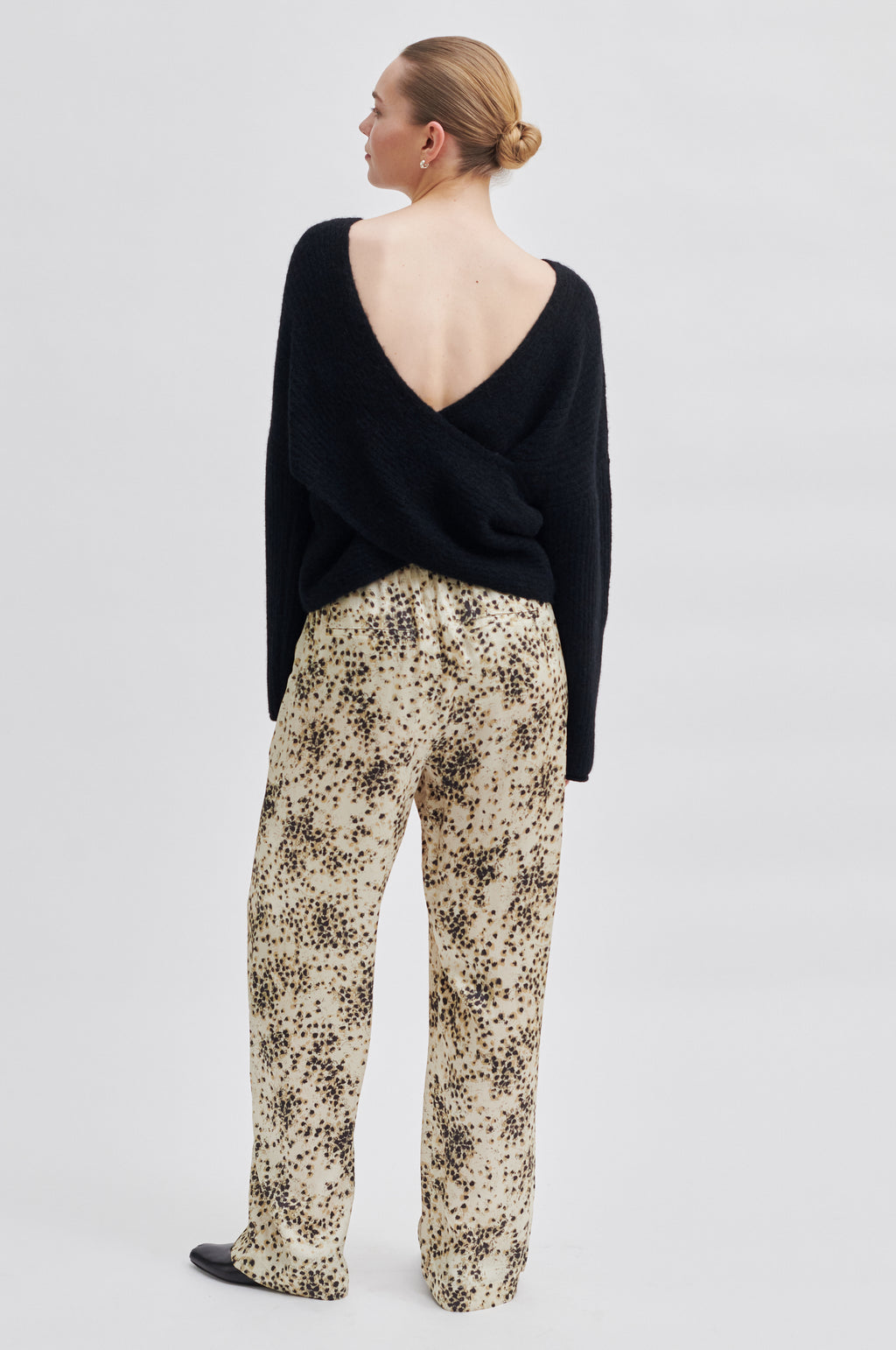 Second Female Ymma Knit Open Back - Black