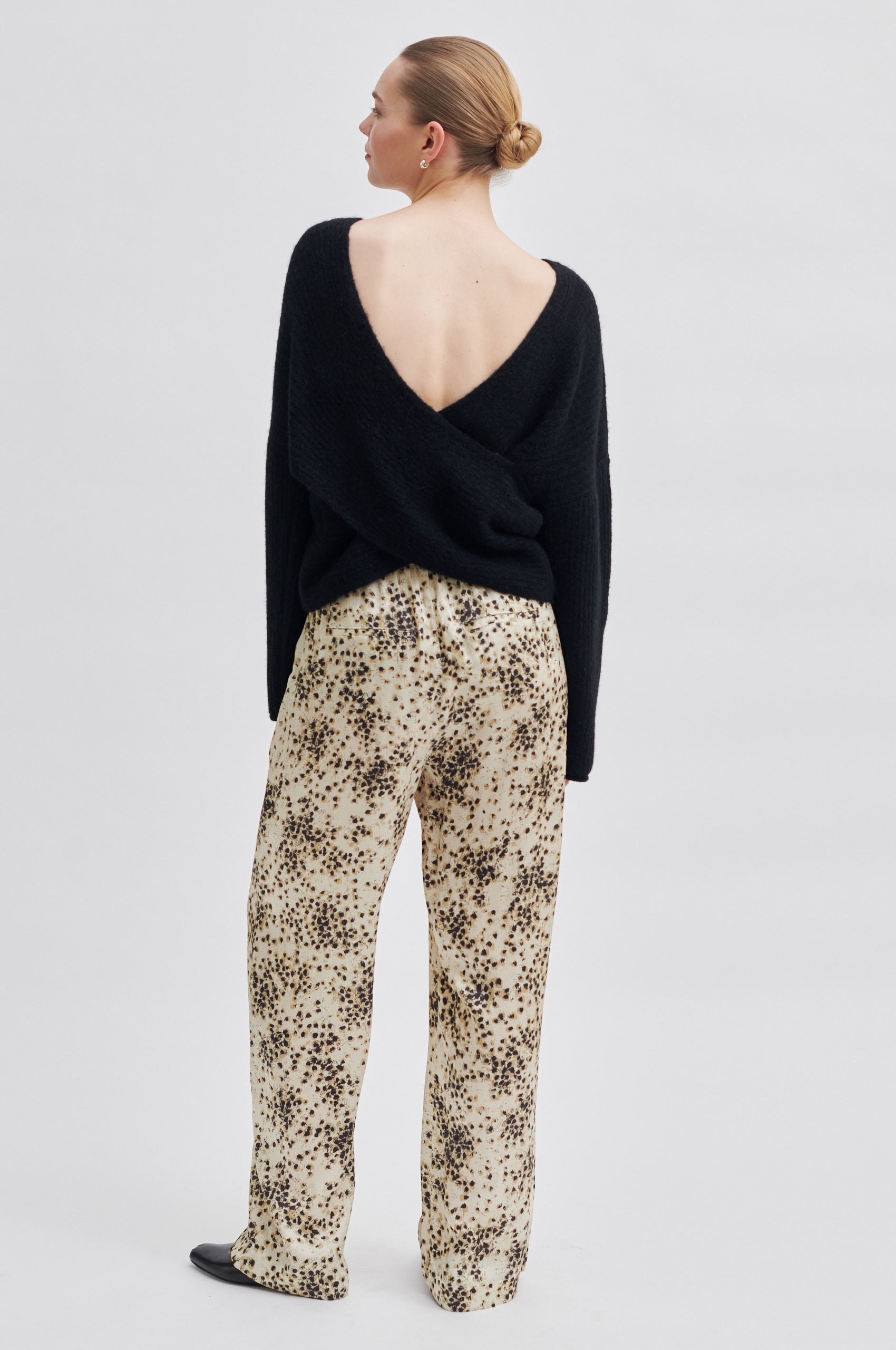 Second Female Ymma Knit Open Back - Black