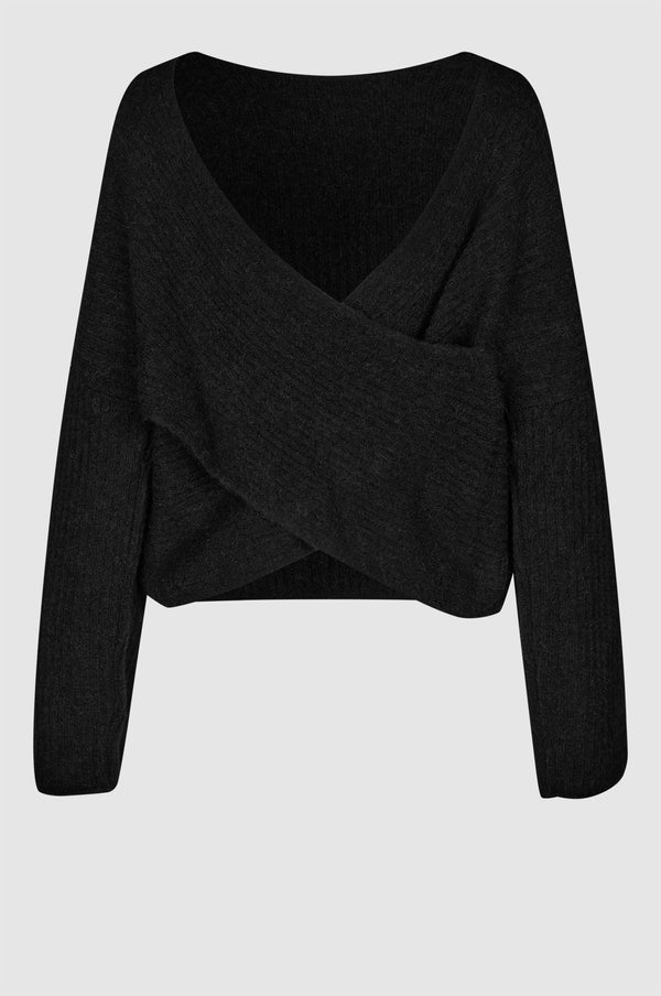 Second Female Ymma Knit Open Back - Black