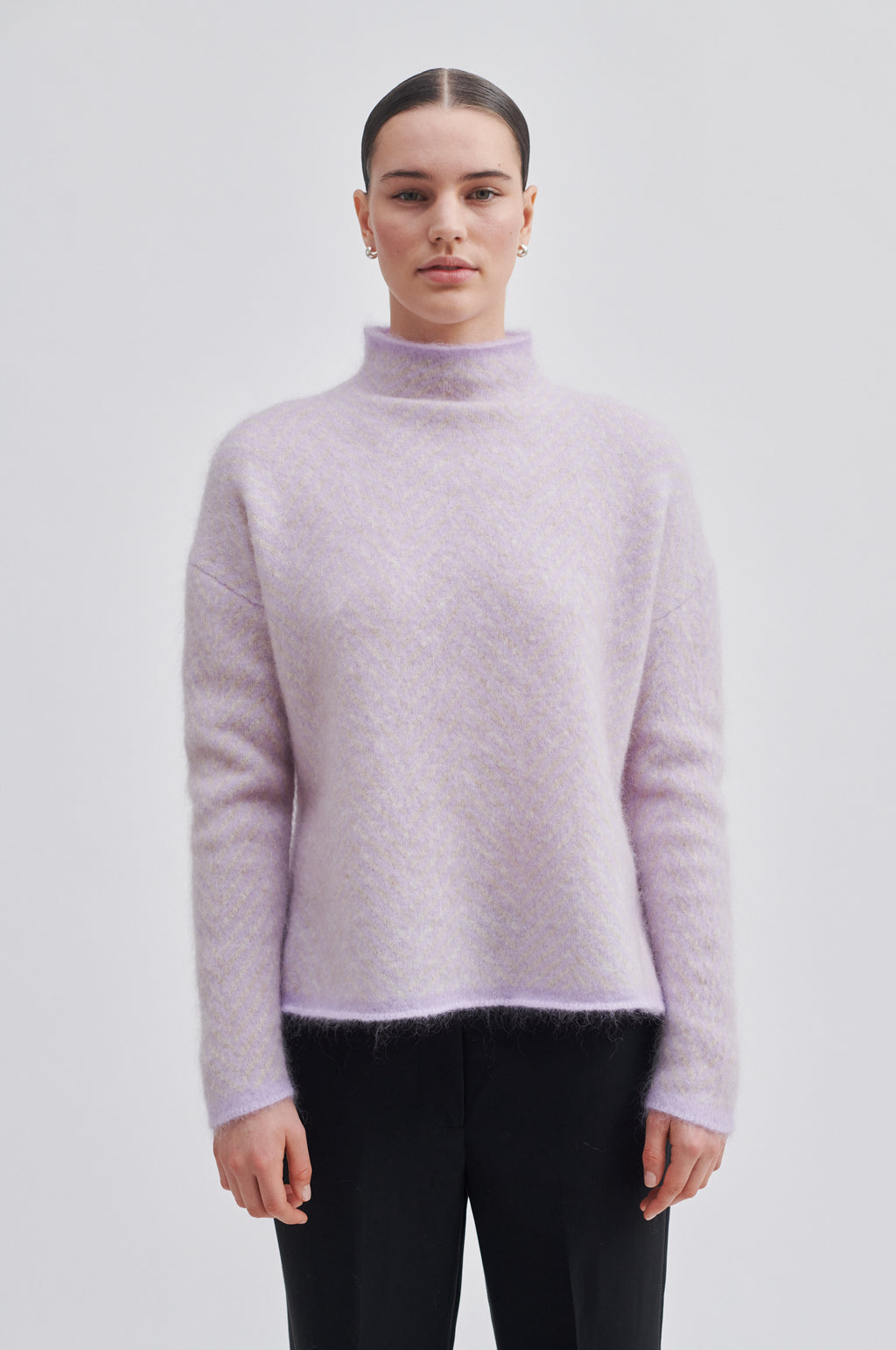 Second Female Herrin Knit New T-Neck - Pastel Lilac