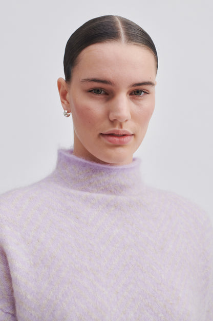 Second Female Herrin Knit New T-Neck - Pastel Lilac