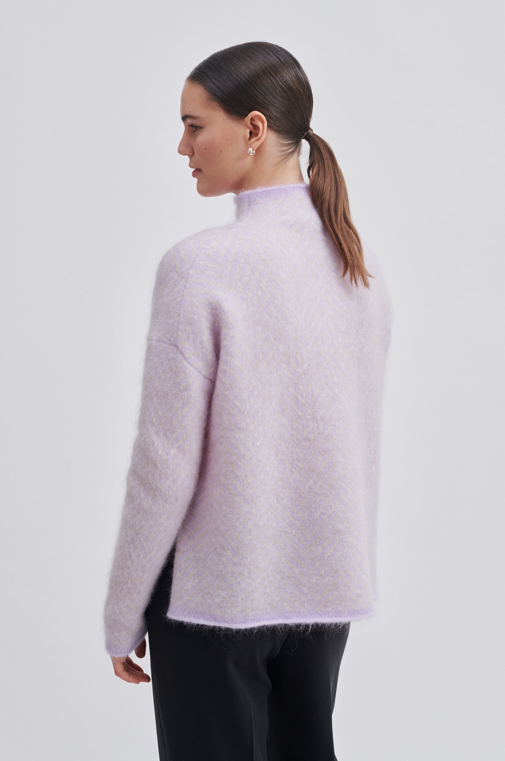 Second Female Herrin Knit New T-Neck - Pastel Lilac