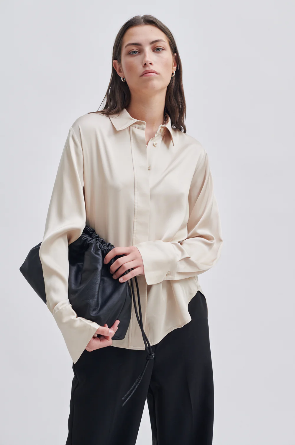 Second Female Galla Silky Classic Shirt - French Oak