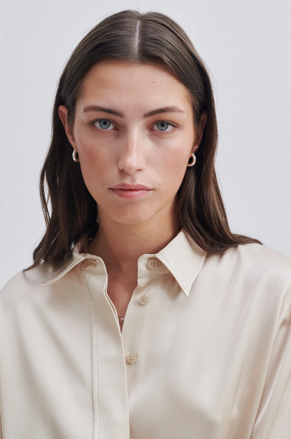 Second Female Galla Silky Classic Shirt - French Oak