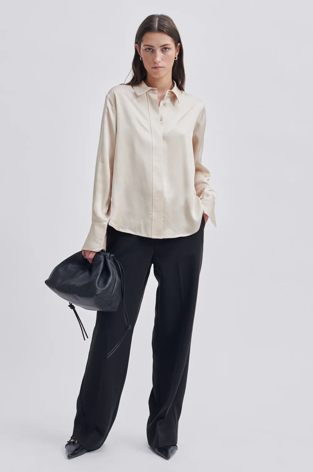 Second Female Galla Silky Classic Shirt - French Oak