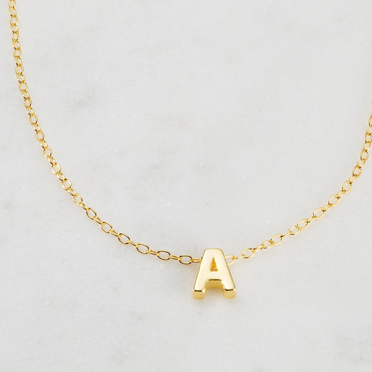 Zafino Gold Letter Necklace - A