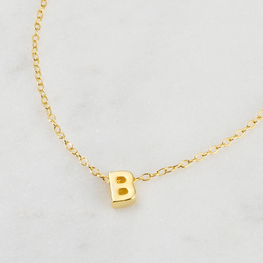 Zafino Gold Letter Necklace - B