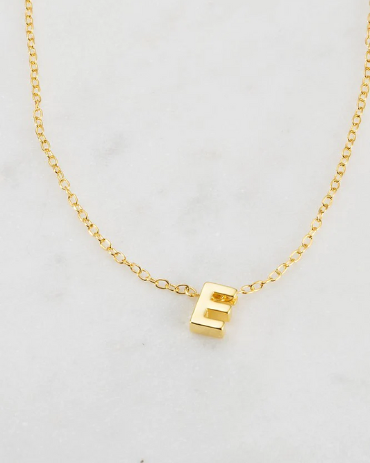Zafino Gold Letter Necklace - E