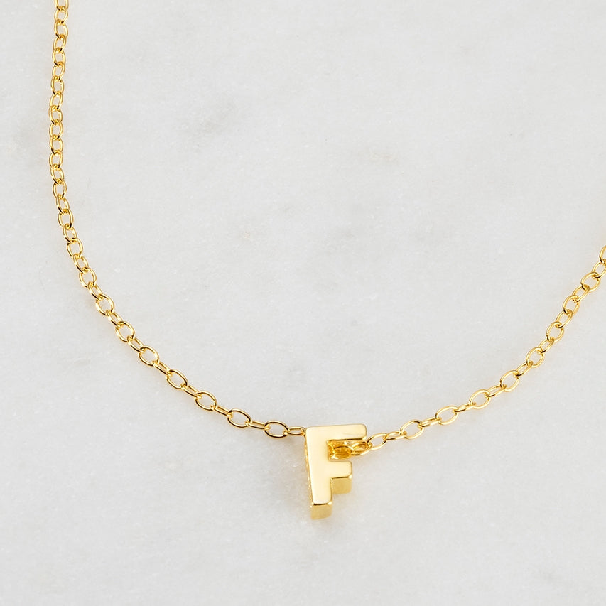 Zafino Gold Letter Necklace - F