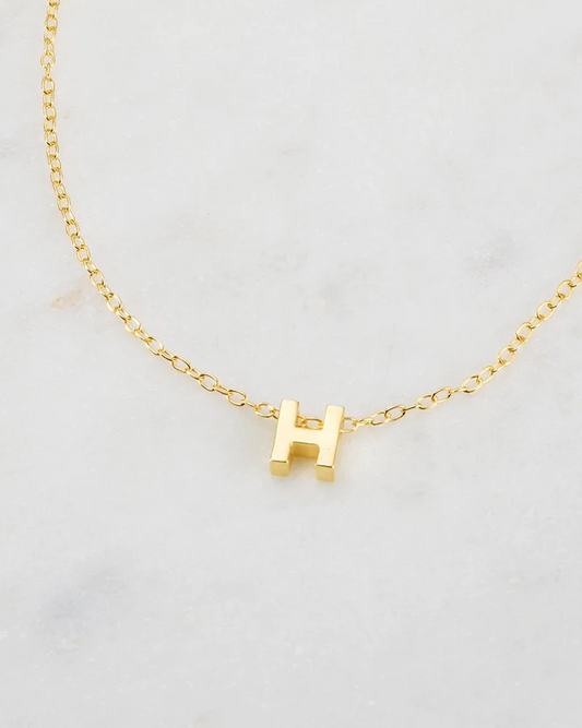 Zafino Gold Letter Necklace - H