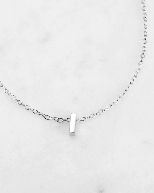 Zafino Silver Letter Necklace - I