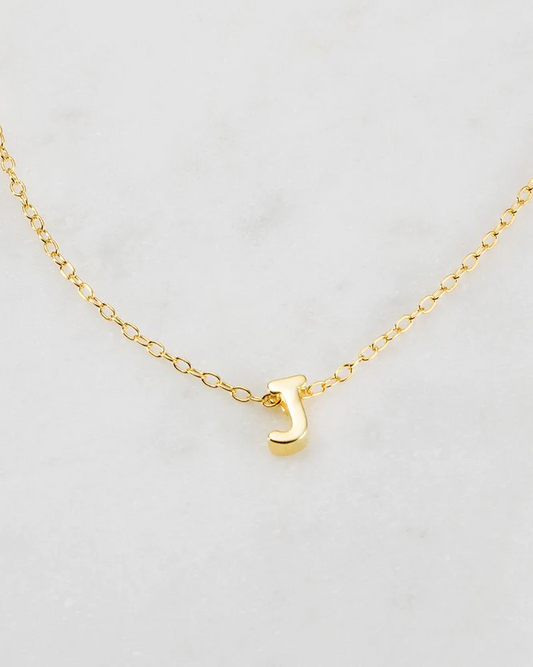 Zafino Gold Letter Necklace - J