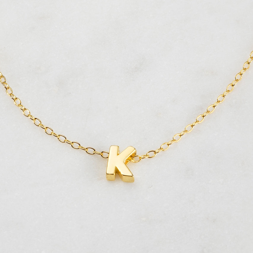 Zafino Gold Letter Necklace - K