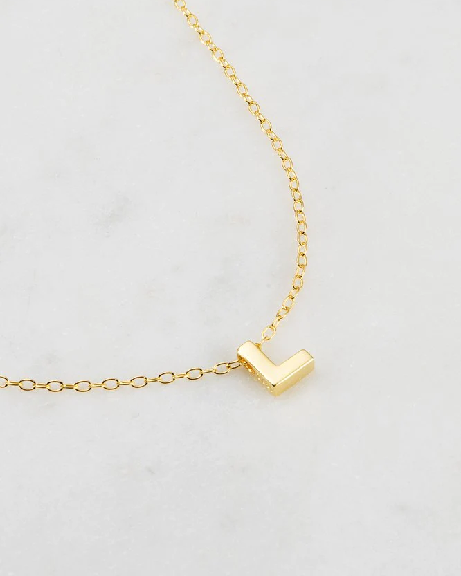 Zafino Gold Letter Necklace - L