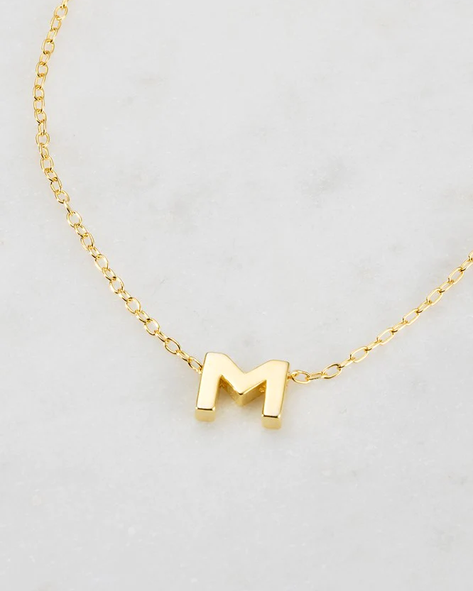 Zafino Gold Letter Necklace - M