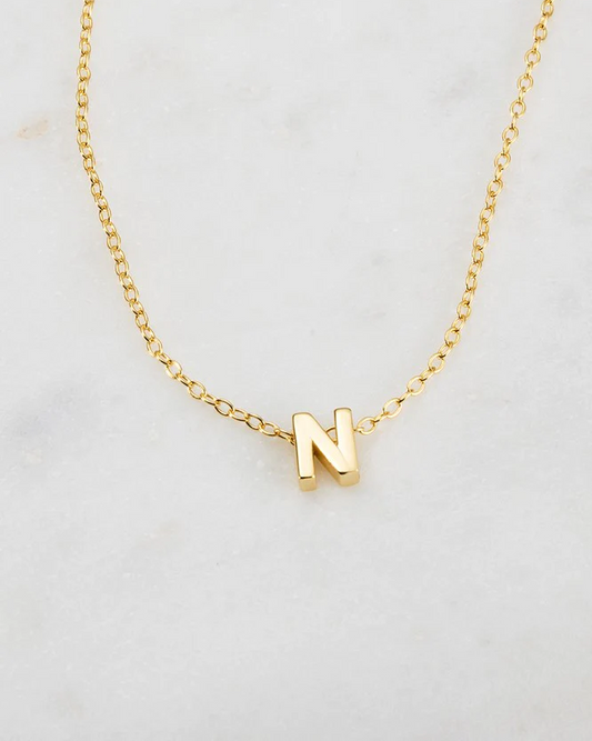 Zafino Gold Letter Necklace - N