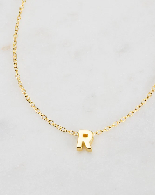 Zafino Gold Letter Necklace - R