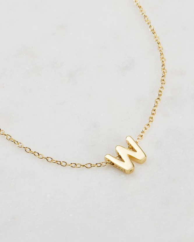 Zafino Gold Letter Necklace - W