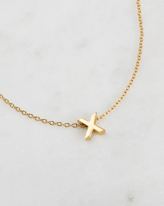 Zafino Gold Letter Necklace - X