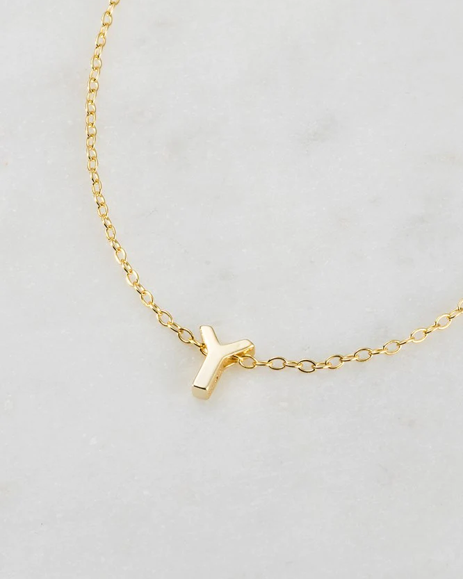 Zafino Gold Letter Necklace - Y