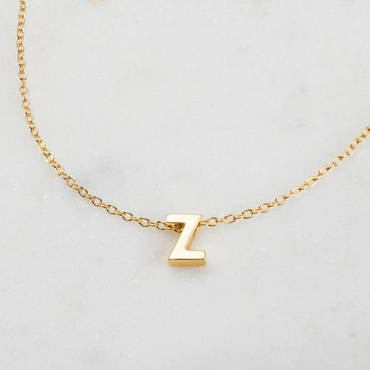 Zafino Gold Letter Necklace - Z